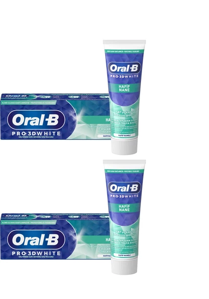 Oral-B Pro 3d White Hafif Nane Diş Macunu 75 Ml 2 Adet ürün görseli 1