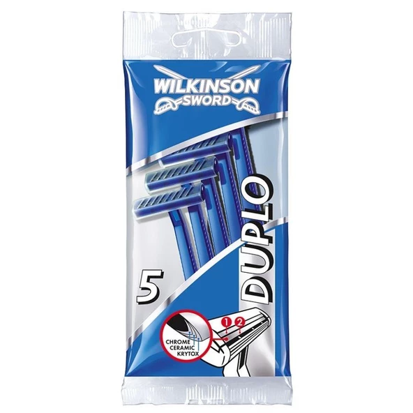 Wilkinson Sword Duplo Çift bıçaklı 5 Adet Erkek Kullan At Tıraş Bıçağı ürün görseli 1