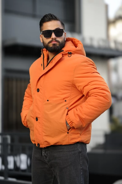 ERKEK KAPÜŞONLU CEP DETAYLI MONT - Resim 9
