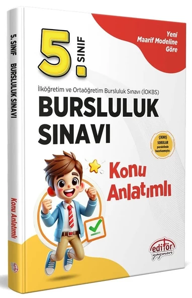 Editör 5.sınıf Bursluluk Sınavı Konu Anlatımlı Karekod Çözümlü Yeni ürün görseli 1