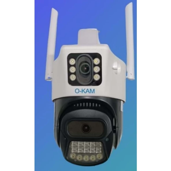 O-KAM Pro 6015 6MP Dual Lens 3.5 inch Dual Screen Image, 15Pcs Leds Dual Light Wifi PTZ Kamera ürün görseli 1