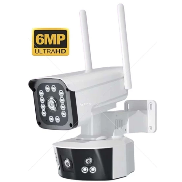O-KAM Pro 3032 6MP Wifi 3 Kamera Geniş Açı Dual Light PTZ Kamera ürün görseli 1