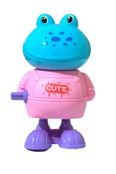 Kurmalı Zıp Zıp Zıplayan Yürüyen KURBAĞA 10cm PEMBE ürün görseli 1
