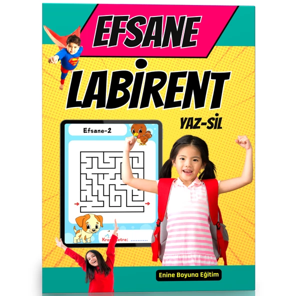 Çocuklar İçin Efsane Labirent YAZ-SİL Kitabı ürün görseli 1