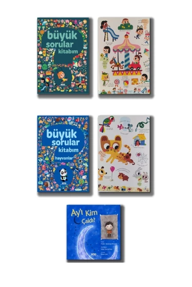 Büyük Sorular Kitabım, Büyük Sorular Kitabım Hayvanlar Ve Ay'ı Kim Çaldı? Seti 3 Kitap ürün görseli 1