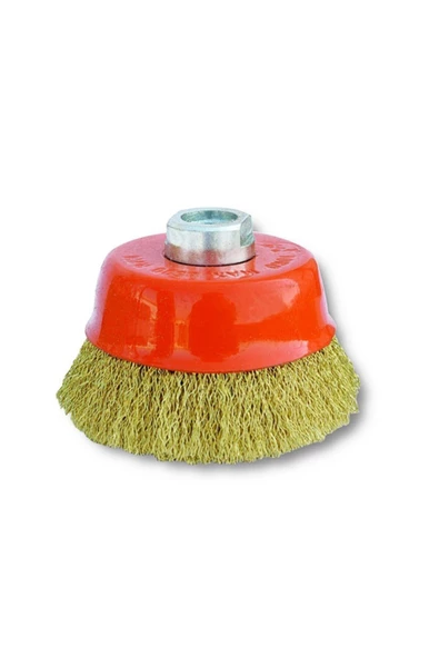 Saçaklı Çanak Tel Çelik Fırça 65 Mm - Resim 4
