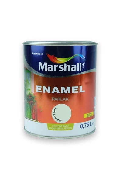 Marshall Enamel Parlak Ahşap Metal Boyası Kum Beji 0,75 L ürün görseli 1