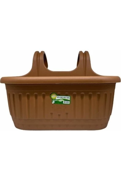 Hak Saksı Güneş Askılı Saksı Balkon Saksısı Natural Büyük 9,5 Lt ürün görseli 1
