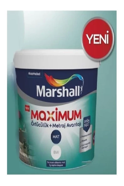 Marshall Maximum Silikonlu İpek Mat Bw Baz 7,5 Lt ürün görseli 1