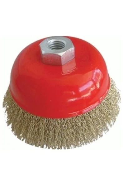 Saçaklı Çanak Tel Çelik Fırça 65 Mm - Resim 2