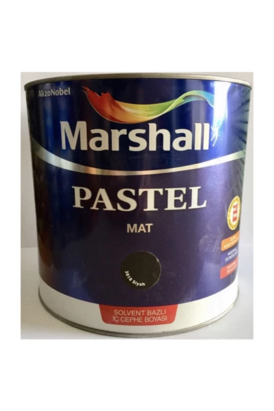 Marshall Marshall Pastel Mat Yağlı Boya Siyah 0.75 Lt ürün görseli 1