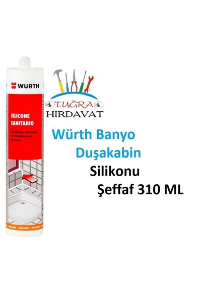 Würth Duşakabin Silikonu Şeffaf 310 Ml Kararmayan Silikon ürün görseli 1