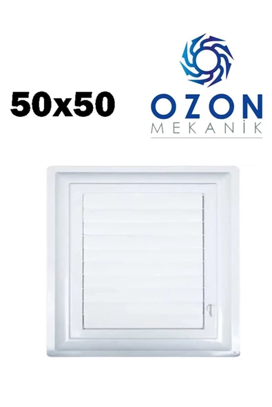 Menfez Plastik Banyo Wc Havalandırma Menfezi Yüzeysel Hareketli Panjur 50 X 50 Cm ürün görseli 1