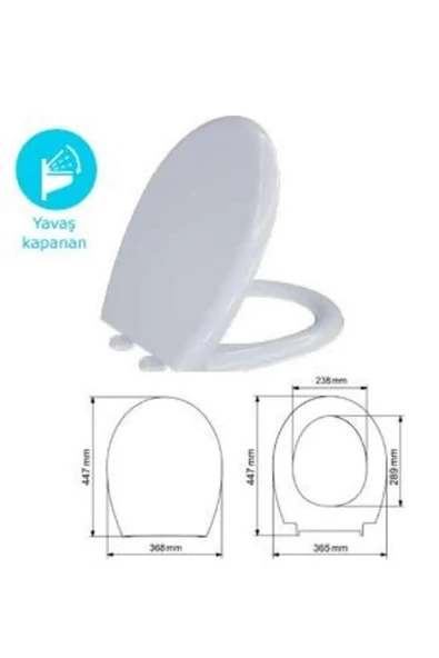 Visam Leylak Termoplast Yavaş Kapanır Klozet Kapağı ürün görseli 1