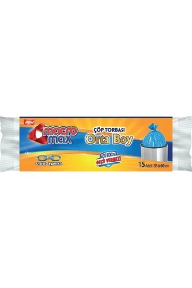 Extra Güçlü 15'Lu Çöp Torbası Orta Boy ürün görseli 1
