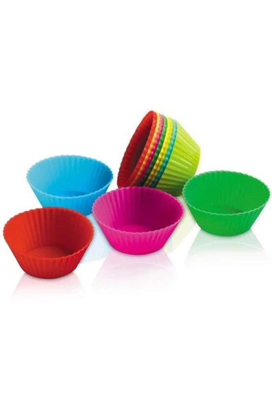 6 Lı Silikon Kek , Muffin , Cupcake Kalıbı ürün görseli 1