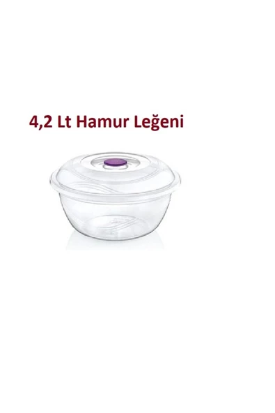 Hamur Leğeni 5 Lt Şeffaf Plastik