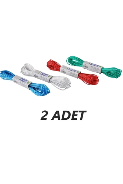 10 Metre Polyester Ipek Ip Çamaşır Ipi Çok Amaçlı Ip 2 Adet ürün görseli 1