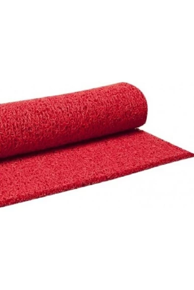 Kıvırcık 1. Kalite Paspas 14Mm En 1 Metre Boy 1 Metre Kırmızı Kıvırcık Kapı Önü Paspası EN 100 BOY 100 ürün görseli 1