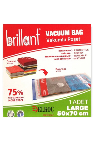 Elkoç Mefruşat Brillant Vakumlu Poşet Vakumlu Hurç ürün görseli 1