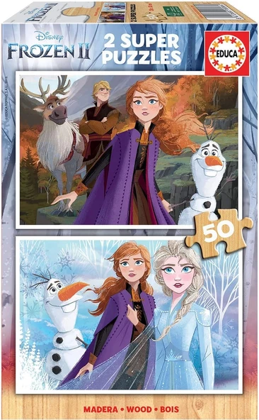 Educa 2x50 Frozen 2 Puzzle 18086 Ahşap Puzzle ürün görseli 1