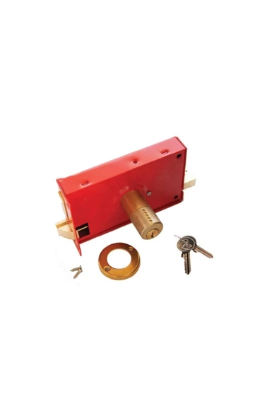 Tirajlı Demir Ve Ahşap Kapı Kilidi-14 Cm - Resim 2