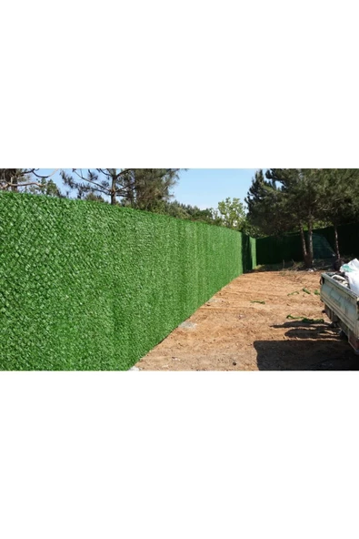 Çim Çit 50 Cm X 10M Çim Görünümlü Bahçe İçin Fabrikadan Çimenli Tel Dekoratif Çimli Yeşil Çit ürün görseli 1
