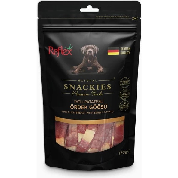 Reflex Snackies Tatlı Patates Ördek Göğsü Kurutulmuş Et Köpek Ödülü 170gr ürün görseli 1