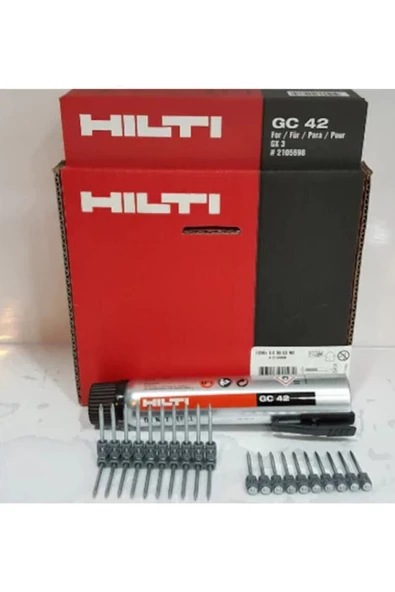 Hilti  Çivi Gx3 1200 Adet Gazlı Makina Çivisi 27 MM + Gc 42 ürün görseli 1