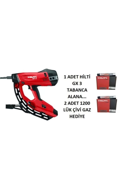 Hilti Yeni Nesil GX3 Tabanca Çivi + Gaz + Tabanca ürün görseli 1