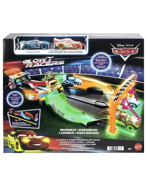 Cars Karanlıkta Parlayan Yarışçılar Pist Seti HPD80 ürün görseli 1