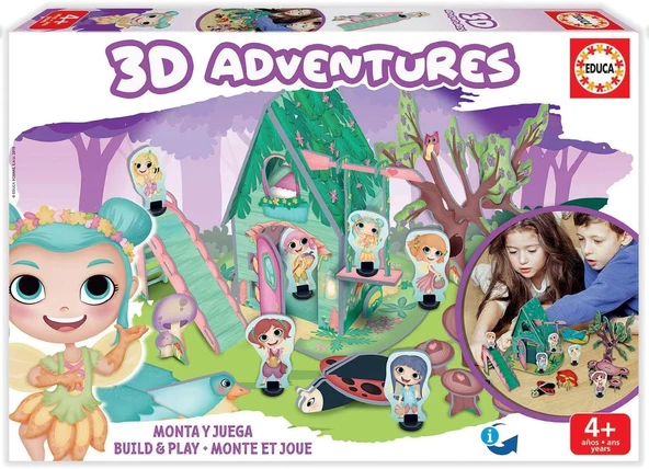 Educa 3 Boyutlu Peri Maceraları Puzzle Seti 18229 ürün görseli 1