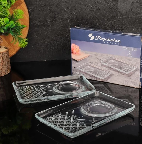 Paşabahçe 54851 182x120mm Timeless 2Li Çay Tabağı ürün görseli 1