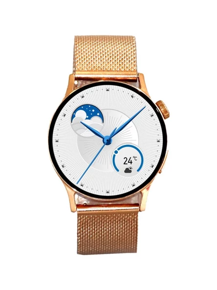 Logia Gt2 Akıllı Saat 20mm Rose Gold Metal Kordon Çinko Alaşım Kasa ürün görseli 1