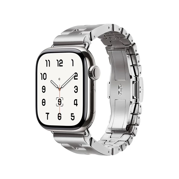 Apple Watch 44mm Uyumlu KRD-125 Metal Kordon Strap Kayış ürün görseli 1