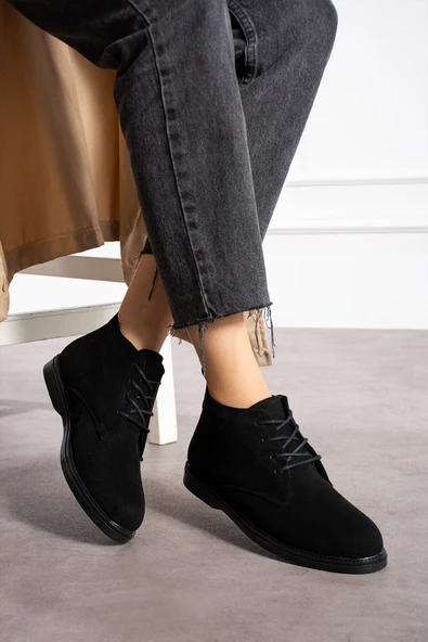 Albishoes Kadın Sıcak Astar Kaymaz Taban Süet Kumaş Rahat Kullanım Casual Kadın Süet Haşpapi Bot ürün görseli 1