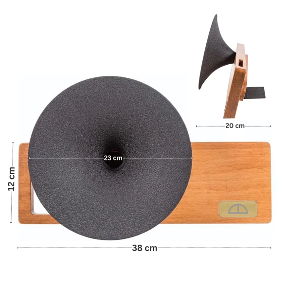 Muse Açık Ceviz Akustik Gramofon - Resim 6