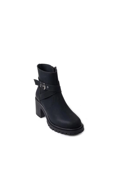 Papuçcity Ony 03048 Kadın 6 Cm Kalın Topuklu Bot - Resim 2