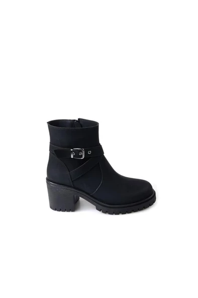 Papuçcity Ony 03048 Kadın 6 Cm Kalın Topuklu Bot - Resim 3