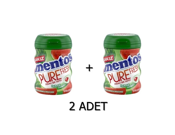 Mentos Pure Fresh Karpuz Aromalı Sakız - Şekersiz(Tatlandırıcılı) 60g (2 ADET) ürün görseli 1