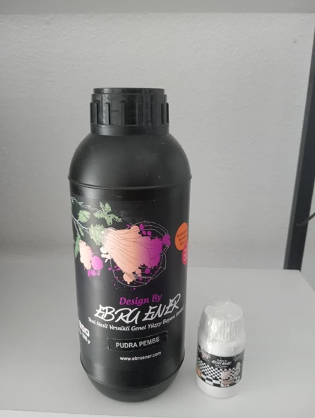 Ebru Ener Anka Vernikli Genel Yüzey Boyası Pudra Pembe ve Katkı Maddesi 30 gr. ürün görseli 1