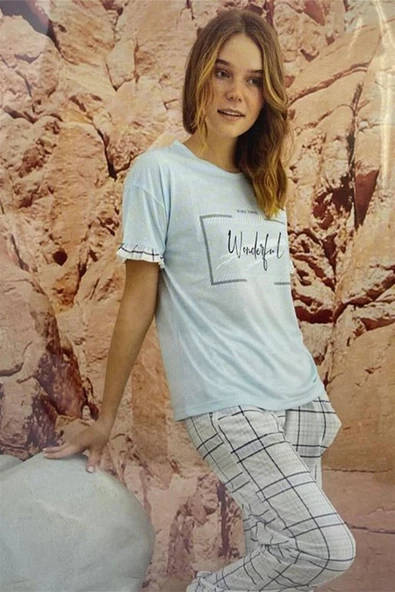 Arcan 90254 Mihra Bayan Kısa Kol Pijama Takımı ürün görseli 1