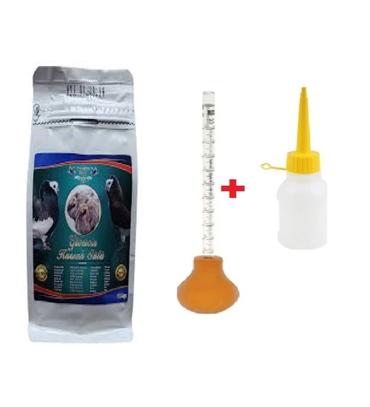 Yavru Güvercin Elle Besleme Maması 600 gr +Elle Besleme Pompası+ Biberon ürün görseli 1