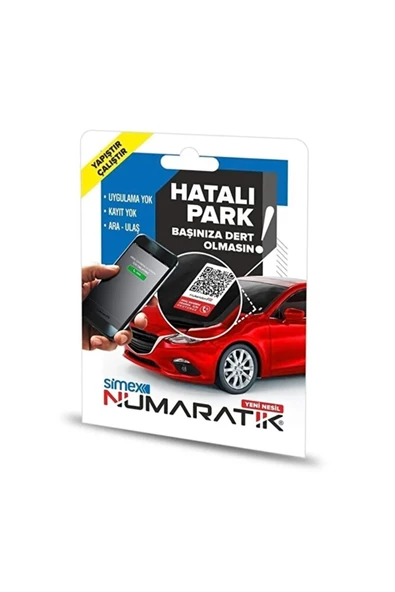 Numaratik Qr Okuyucu Hatalı Park Cam Etiketi Sticker Numaranız Görünmez ürün görseli 1