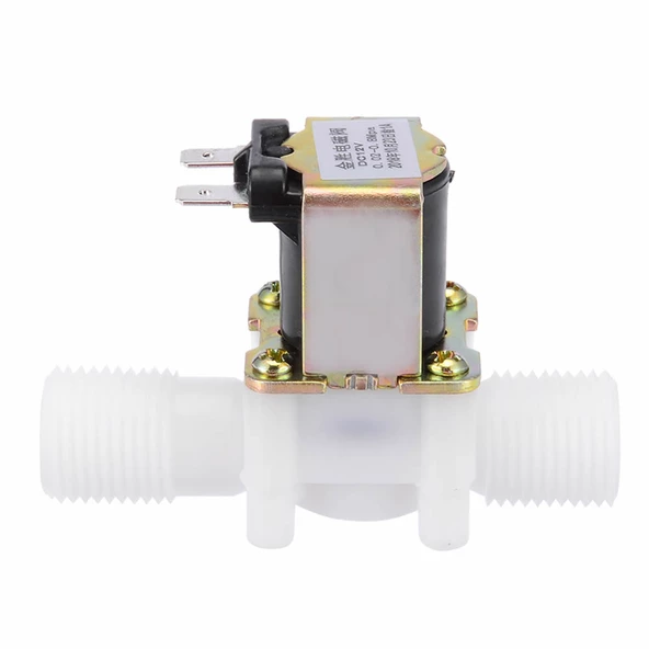 12V Plastik Solenoid Valf NC  Elektrikli Manyetik Su Akış Vanası Kontrol Bahçe Sulama Çamaşır Makinesi Robotik Endüstriyel Otomasyon Medikal ürün görseli 1
