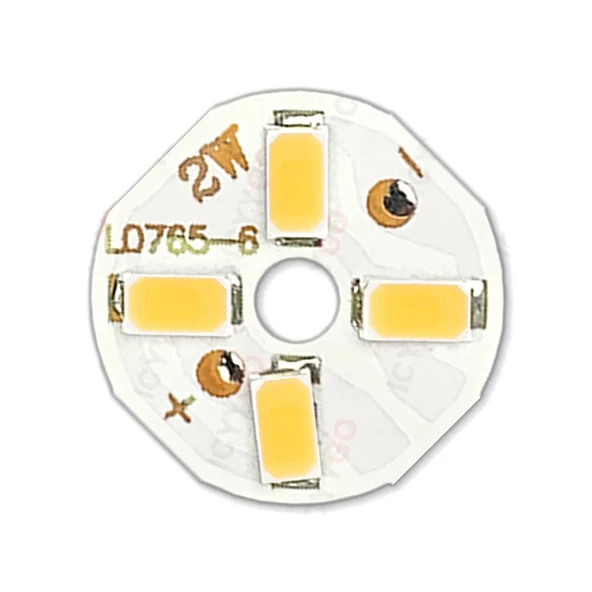 5730 6V 2W 20mm Beyaz 4 Ledli Modül  Aluminyum Pcb Lamba Aydınlatma Işık ürün görseli 1