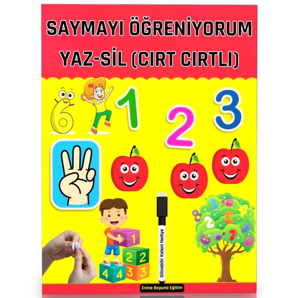 Saymayı Öğreniyorum YAZ-SİL Kitabı (Cırt Cırtlı) ürün görseli 1