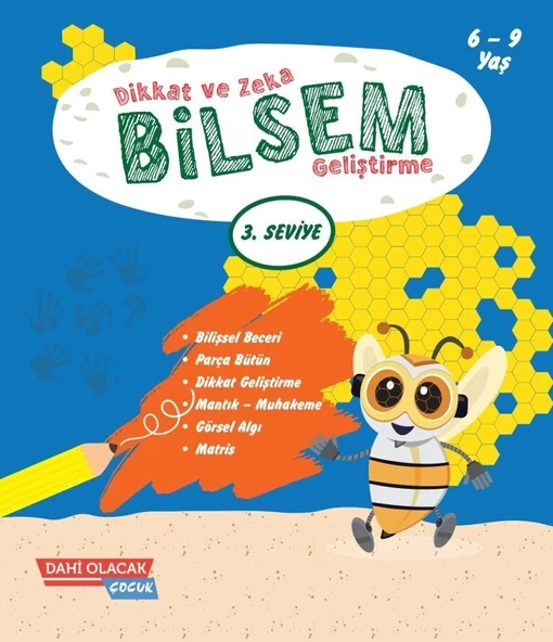 BİLSEM DİKKAT VE ZEKA GELİŞTİRME 3. SEVİYE 6-9 YAŞ - DAHİ OLACAK ÇOCUK ürün görseli 1