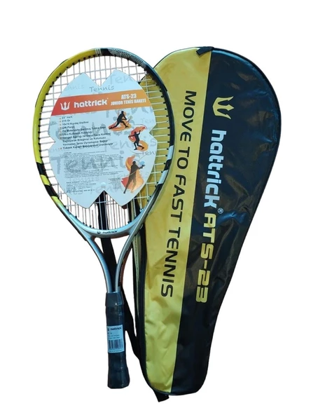 HATTRICK ATS23 JUNIOR TENİS RAKETİ 23 INCH 215GR SARI SİYAH ürün görseli 1