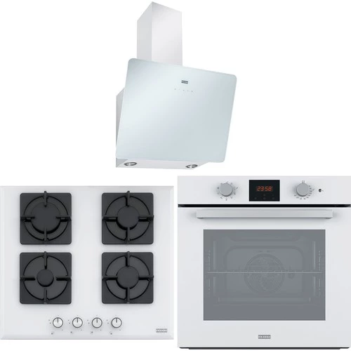 Franke Beyaz Ankastre Set (Fpj 615 V Wh A/600 Beyaz Glass Vertical Davlumbaz - Fhns 604 4g Wh C Beyaz Smart Linear Square Ocak - Fsl 86 H Wh Beyaz Smart Linear Fırın) ürün görseli 1
